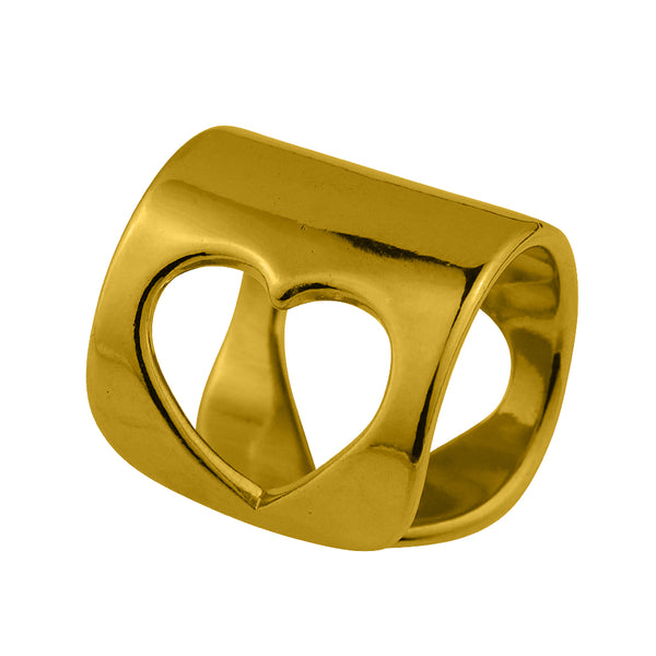 Δαχτυλίδι Από Ορείχαλκο Επιχρυσωμένο 24Κ Με Καρδιά KPF38630
