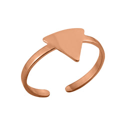 Δαχτυλίδι Από Ορείχαλκο Ροζ Επιχρυσωμένο Με Τρίγωνο KNI30284