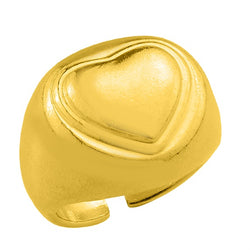 Δαχτυλίδι Chevalier Από Ορείχαλκο Επιχρυσωμένο Με Καρδιά KPF34252 - Kosmimatakia