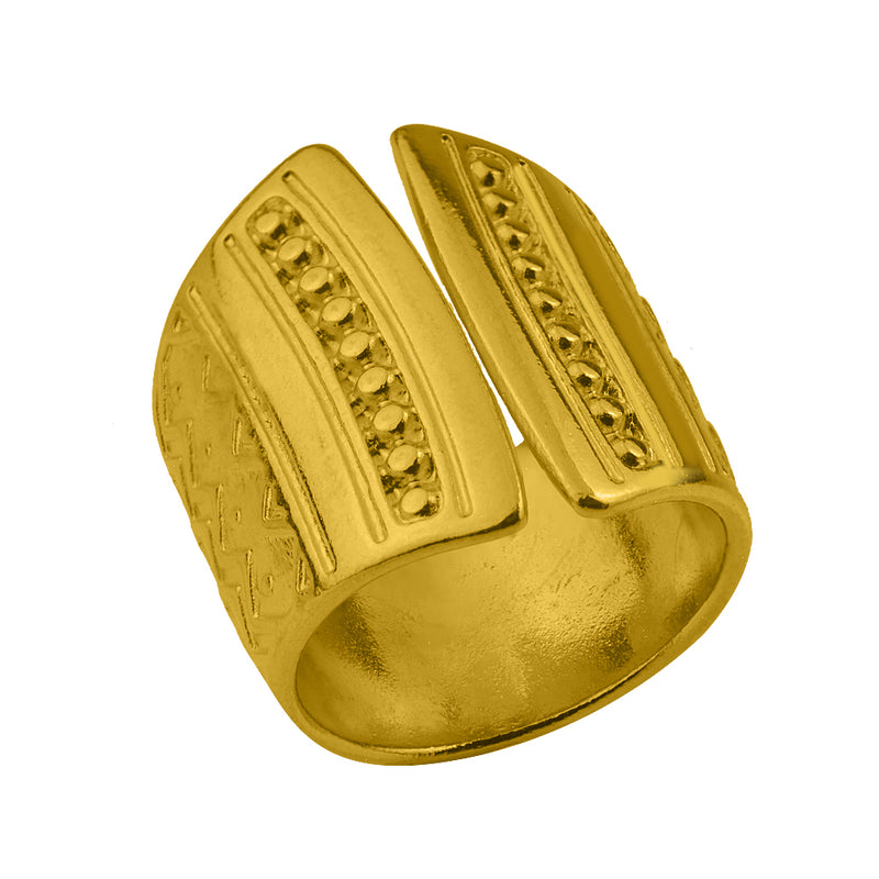 Δαχτυλίδι Από Ορείχαλκο Επιχρυσωμένο KPF38535 - Kosmimatakia