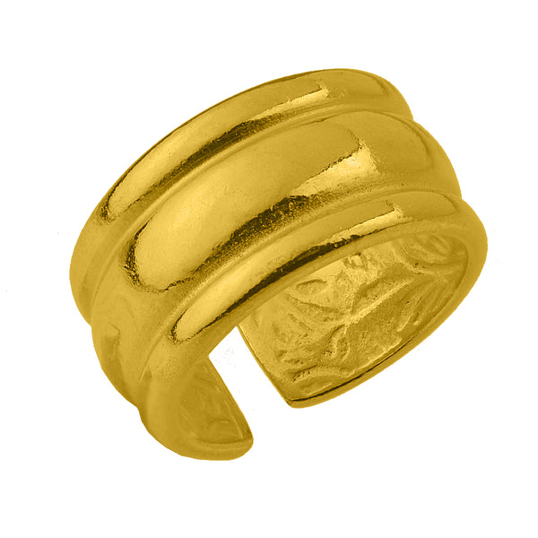 Δαχτυλίδι Από Ορείχαλκο Επιχρυσωμένο KPF38543 - Kosmimatakia