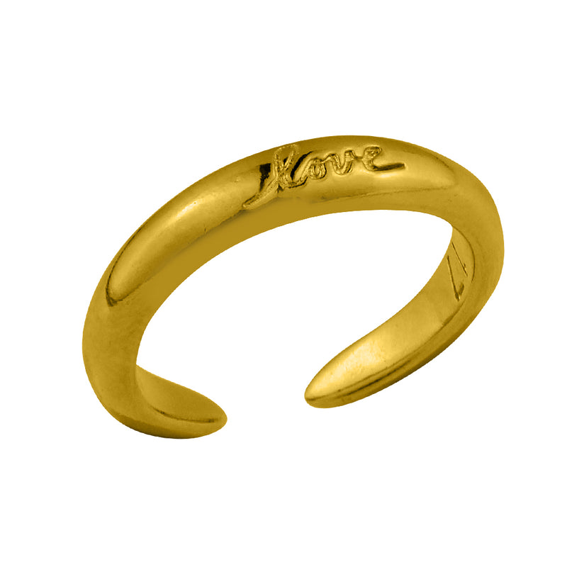 Δαχτυλίδι Από Ορείχαλκο Επιχρυσωμένο 24Κ Love Bold ΚPF38626