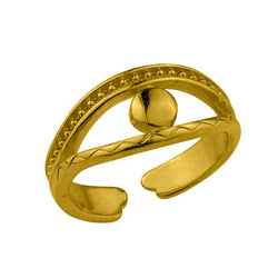 Δαχτυλίδι Από Ορείχαλκο Επιχρυσωμένο 24Κ Μάτι KPF38636