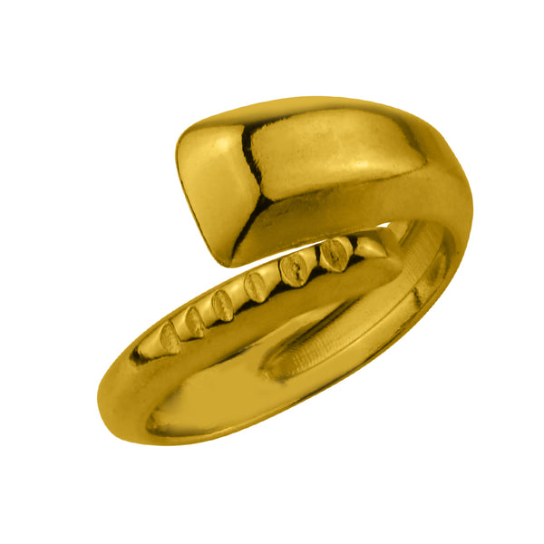 Δαχτυλίδι Από Ορείχαλκο Επιχρυσωμένο 24Κ Φίδι Κροταλίας KPF38638