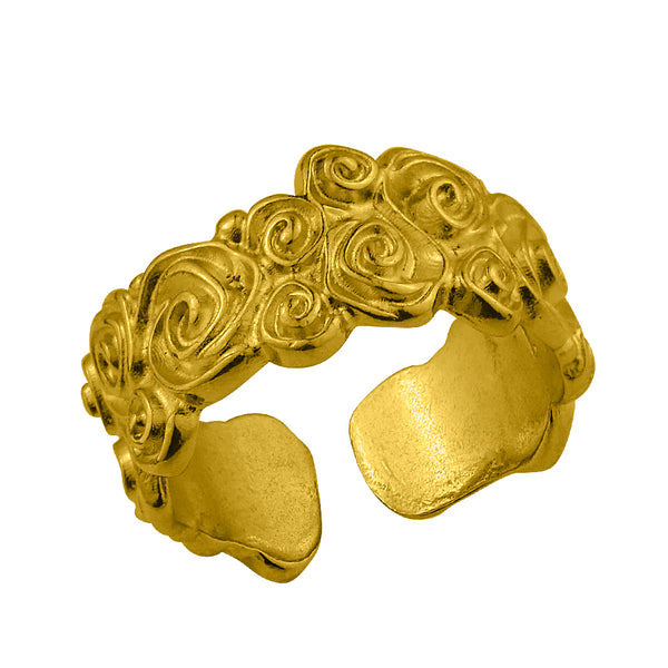 Δαχτυλίδι Από Ορείχαλκο Επιχρυσωμένο 24Κ Rose KPF38648