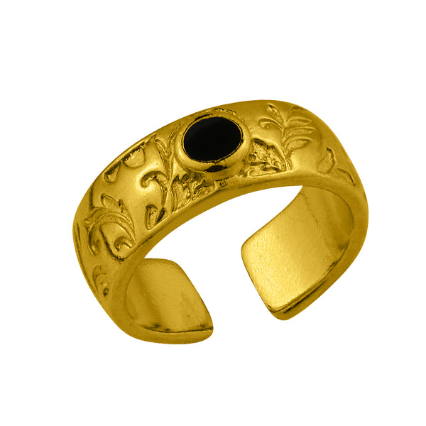Δαχτυλίδι Από Ορείχαλκο Επιχρυσωμένο 24Κ Floral KPF38650