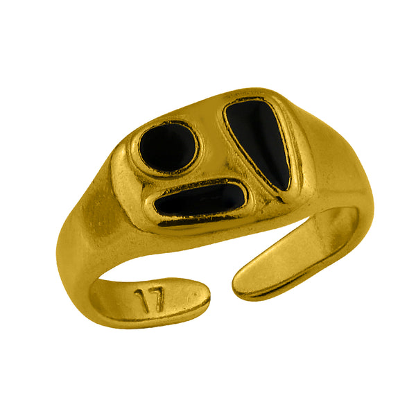 Δαχτυλίδι Από Ορείχαλκο Επιχρυσωμένο 24Κ KPF38655
