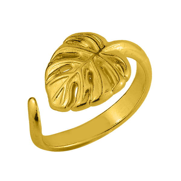 Δαχτυλίδι Από Ορείχαλκο Επιχρυσωμένο 24Κ Μονστέρα KPF38739