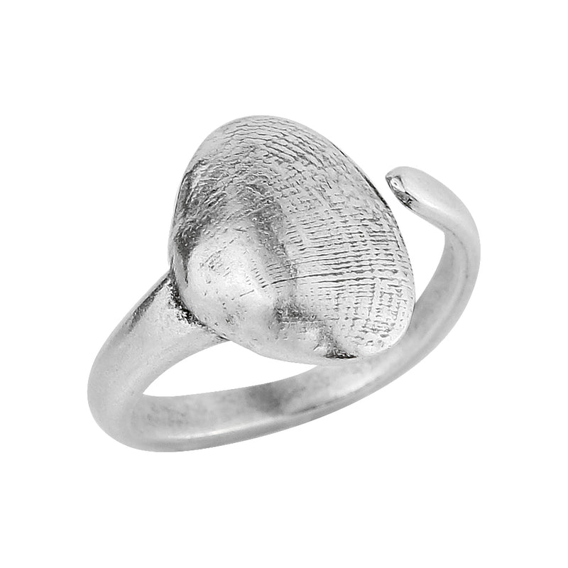 Δαχτυλίδι Από Ορείχαλκο Επαργυρωμένο Κοχύλι KPF38742
