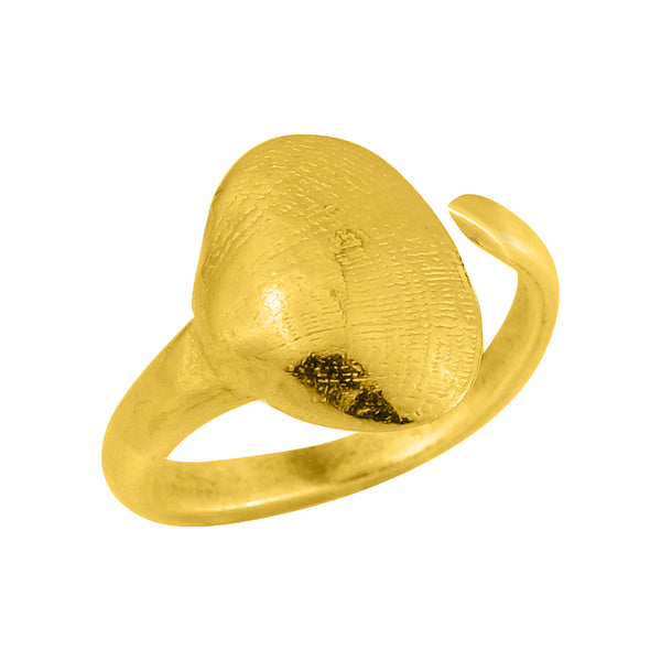 Δαχτυλίδι Από Ορείχαλκο Επιχρυσωμένο 24Κ Κοχύλι KPF38743