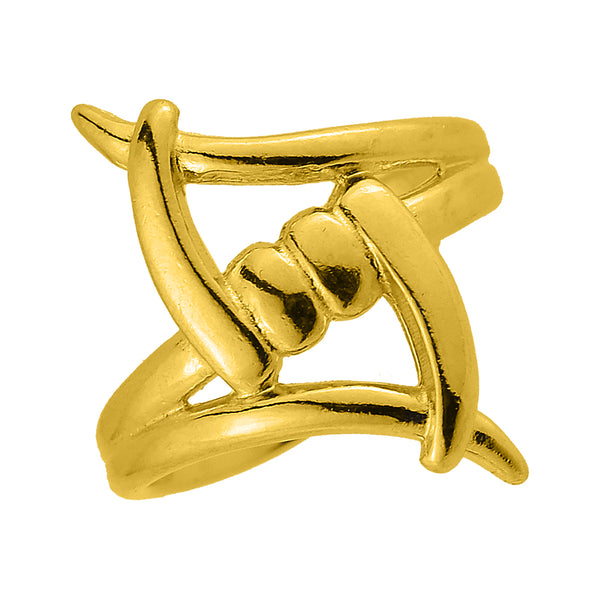 Δαχτυλίδι Από Ορείχαλκο Επιχρυσωμένο 24Κ Συρματόπλεγμα KPF38747