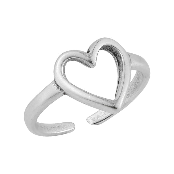 Δαχτυλίδι Από Ορείχαλκο Επαργυρωμένο Καρδιά KPF38748