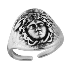 Δαχτυλίδι Από Ορείχαλκο Επαργυρωμένο Μέδουσα KPF38756