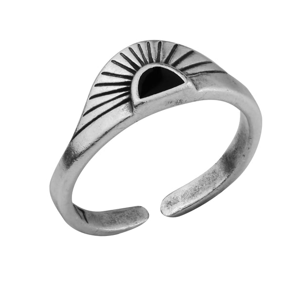Δαχτυλίδι Από Ορείχαλκο Επαργυρωμένο Ήλιος KPF38801
