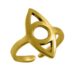 Δαχτυλίδι Από Ορείχαλκο Επιχρυσωμένο 24Κ Μάτι KPF39937 - Kosmimatakia