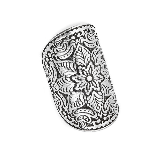 Δαχτυλίδι Από Ορείχαλκο Επαργυρωμένο Mandala KPF39954 - Kosmimatakia