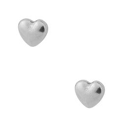 Σκουλαρίκια Από Ορείχαλκο Επαργυρωμένο Με Καρδιά KPF42437