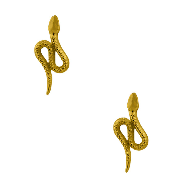 Σκουλαρίκια Από Ορείχαλκο Επαργυρωμένο Με Φίδι ΚPF42464