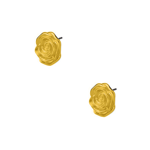 Σκουλαρίκια Από Ορείχαλκο Επιχρυσωμένο 24Κ Τριαντάφυλλα KPF47167
